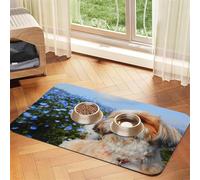 Shih Tzu Close-Up,Waterproof Pet Feeding Mat,PU Leather Placemats for Cat Dog Water Bowl,Food Mats,40x60cm