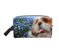 Shih Tzu Close-upLarge Capacity Cosmetic Organizer，Travel Makeup Bag for Women