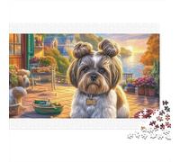Shih Tzu Colourful Shih Tzu in Park 1000 Pieces Jigsaws Adults The Impossible Challenge Home Activity 52x38cm/1000pcs