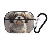 Shih Tzu Dog AirPods Pro Protective Case Cute Earphone Protective Covers with Keychain Ring - Compatible with AirPod Pro 2nd / 1st Generation