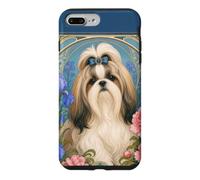 Shih Tzu Dog Art Nouveau Floral Design Case for iPhone 7 Plus/8 Plus