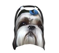 Shih Tzu Dog Baby Car Seat Canopy Cover, Multi Use Breathable Nursing Breastfeeding Covers for Mom Soft Stroller Sun Shade Newborn Shower Gift