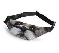 Shih Tzu Dog Belt Bag, Multifunctional Sports Waist Pouch with Adjustable Strap, Lightweight Casual Waist Pack for Travel Running Cycling Daily Outdoor Activities