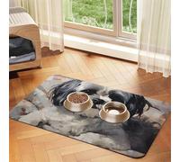 Shih Tzu Dog Food Mat, Absorbent Pet Feeding Mat for Food and Water Bowls Non-Slip Placement Pad for Floors Waterproof Quick Dry Water Dispenser Mat for Dogs Puppy Cats 16x24 Inch