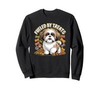 Shih Tzu Dog Funny Kawaii Pet Lover Fueled By Treats Sweatshirt