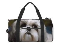 Shih Tzu Dog Gym Bag Travel Duffel Bags for Men Women Large Weekender Bags Carry On Overnight Duffle Bag with Shoe Compartment for Workout, style, One Size