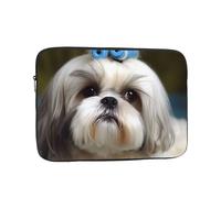 Shih Tzu Dog Laptop Case 10 inch Shockproof Protective Notebook Case Water Resistant Laptop Bags Carrying Computer Bag Portable Business Briefcase for Men Women