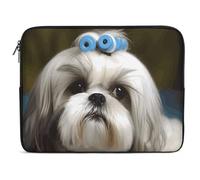 Shih Tzu Dog Laptop Sleeve Case 13inch Shockproof Slim Computer Bag 10-17 Inch Traveling Carrying Laptop Briefcase for Women Men Waterproof Compatible with MacBook Air, Hp, Dell, Lenovo