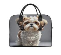 Shih Tzu Dog Laptop Tote Bag Casual Travel Handbag Multi Pocket Shoulder Bags for Work Travel