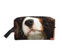 Shih Tzu Dog Long Ear Puppy Animal Pet DesignLarge Capacity Cosmetic Organizer，Travel Makeup Bag for Women