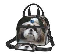 Shih Tzu Dog Lunch bag Insulated Lunch Box for Women Men Reusable Lunch Tote Bag Leakproof Lunch Cooler Bag Portable Food Handbags for Travel Work Picnic