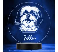 Shih Tzu Dog Pet Silhouette Multicolour Personalised Gift LED Lamp Night Light | Personalised Gift For Home, Lamp Room Décor | Kids & Adults Night Lights With Name | Personalised Gift For Bedroom |