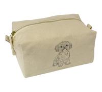 'Shih Tzu Dog Sitting' Canvas Wash Bag/Makeup Case (CS00042001)