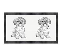 'Shih Tzu Dog Sitting' Pet Feeding Mat (PM00027478)