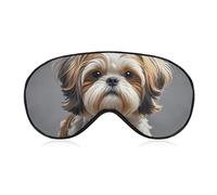 Shih Tzu Dog Sleep Mask Comfort Travel Eye Masks with Adjustable Elastic Strap Soft Funny Block Light Sleep Eye Cover for Side Sleeper for Nap Men Women Gift