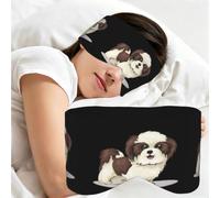 Shih Tzu Dog, Sleep Mask for Home Travel, Full Eye Covers Light Blocking Eye Mask Sleep Eye and Ear Muffs