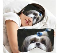 Shih Tzu Dog, Sleep Mask for Home Travel, Full Eye Covers Light Blocking Eye Mask Sleep Eye and Ear Muffs