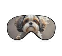 Shih Tzu Dog Sleeping Mask, Light Blocking Eye Mask, Comfortable and Soft, Eye Cover with Elastic Band, Suitable for Men and Women, Suitable for Travel/Sleeping