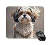 Shih Tzu Dog Square Mouse Pad Portable Computer Mousepad with Non-Slip Rubber Base 25 * 30cm Ultra-Thin Gaming Mouse Mat for Computer Laptop Office Desk Accessories