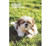 Shih Tzu Dog Wall Calendar, A3 Size, Wire-Bound, Full Colour, Free Pack of Calendar Stickers.