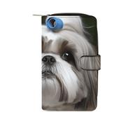 Shih Tzu Dog Wallet Multifunctional Wallets for Men Compact Wallet Purse Passport Bag
