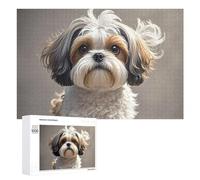 Shih Tzu Dog Wooden Puzzles for Adults 1000 PCS Unique Shape Puzzles Wall Art Home Decor for Puzzle Lovers, Family, Friend Creative Gift Toys