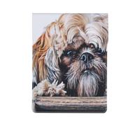 Shih Tzu Fluffy Dogs Pets Dogs Shih Tzu, PU Leather Laptop Sleeve, Notebook Bag Laptop Case Sleeve Tablet Briefcase