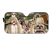 Shih Tzu Front Windshield Sun Shade Heat Protection Sun Protection For Windscreen Foldable Car Window Covers Universal For Suv Vans Summer M