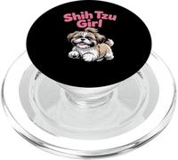 Shih Tzu Girl Cute Cartoon for Dog Owners | Womens Shih Tzu PopSockets PopGrip for MagSafe