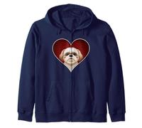 Shih Tzu Heart Zip Hoodie