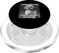 Shih Tzu I Almost Gave A Fuck Funny Meme Quote PopSockets PopGrip for MagSafe