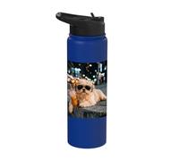 Shih Tzu Iced Coffee Late Night Chill Dog Lover Apparel Stainless Steel Insulated Water Bottle