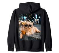 Shih Tzu Iced Coffee Late Night Chill Dog Lover Apparel Zip Hoodie