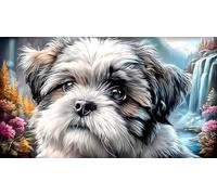 Shih-Tzu Jigsaw Puzzles 1000 Pieces Fun and Challenging Family Game Puzzle Game Great Gift Idea for The Whole for Women, Gifts for Men 70x50cm/1000pcs