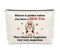 Shih Tzu Lover Gifts Makeup Bag for Shih Tzu Lover Daughter Grandma Dog Mum Gifts for Women Owner DogThemed Gift for Puppy Lovers Sister Cosmetic Bag Christmas Birthday Present Pet Themed Travel Pouch