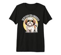Shih Tzu Lover Sarcastic Funny Tiny Dog Big Attitude Premium T-Shirt