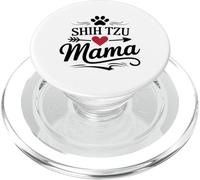 Shih Tzu Mama Dog Lover Heart and Paw Art PopSockets PopGrip for MagSafe