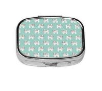 Shih Tzu,Meta Pill Box 2 Compartment Medicine Case,Portable Organizer,Rectangle Meta Portable Organizer Pill Box 2485 Compartment Medicine Case