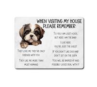 Shih Tzu Metal Sign Gift - When Visiting My House Please Remember - Cute Fun Novelty Dog Aluminium Present