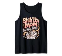 Shih Tzu Mom the Real Boss Dog Lover Tank Top