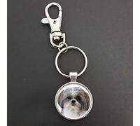 Shih Tzu On A Spring Hook Keyring Bag Tag Gift N96