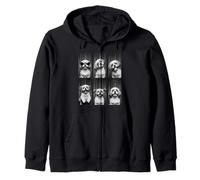 Shih Tzu Photobooth Dog Owner Funny Animal Portrait Zip Hoodie
