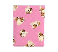 Shih Tzu Pink Polka Dot, PU Leather Laptop Sleeve, Notebook Bag Laptop Case Sleeve Tablet Briefcase