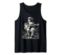 Shih Tzu Playing Guitar Folk Music Medieval Dog Guitarist Tank Top