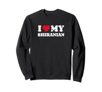 Shih Tzu Pomeranian Mix I Love My Shiranian Dog Owner Heart Sweatshirt