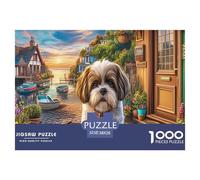 Shih Tzu Puzzle for Adults 14-99 Years: Happy Pup in A Sunny Park Educational Game for Home Decor & Gifts 38x26cm/1000pcs