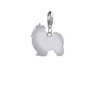 Shih Tzu Silhouette Silver Charm