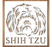 Shih Tzu Stencil | Reusable Dog Dogs Stencils for Painting on Wood, Glass, Wall, Rock, Fabric, Walls, Canvas, Glassware, Spray Painting, Airbrushing | Dog Stencil (6"x 6")