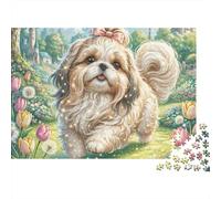 Shih TzuJigsaw Puzzle AnimalSenior Enthusiasts Recycled Board Brain Training Gift 1000 Pieces 38x26cm/1000pcs