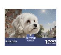 Shih TzuPuzzles for Adults Pet DogEducational 1000 Piece Home Decoration Challenging There Are Letters on The Back 38x26cm/1000pcs